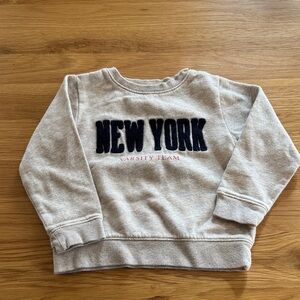 H&M Beige Sweatshirt with 'New York' Design